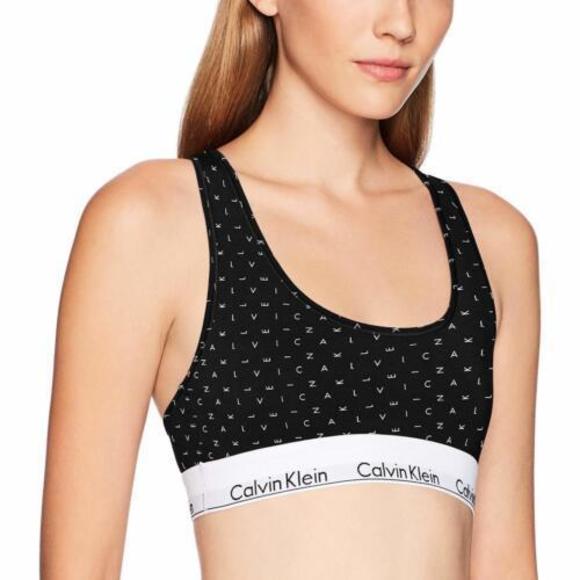 Calvin Klein Womens Logo Alphabet Letter Bra-Medium - Picture 1 of 4
